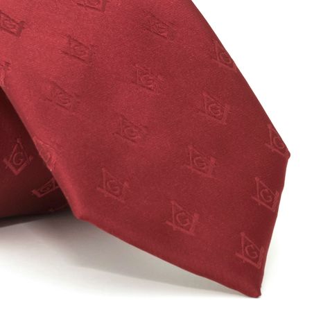 gravata-com-desenho-maconaria-em-poliester-vermelha-textura-large
