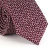 gravata-slim-com-desenho-geometrico-floral-em-poliester-vinho