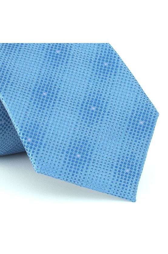 Gravata-Texturizada-em-jacquard-de-poliester-azul-claro-com-micro-pontos-lilas