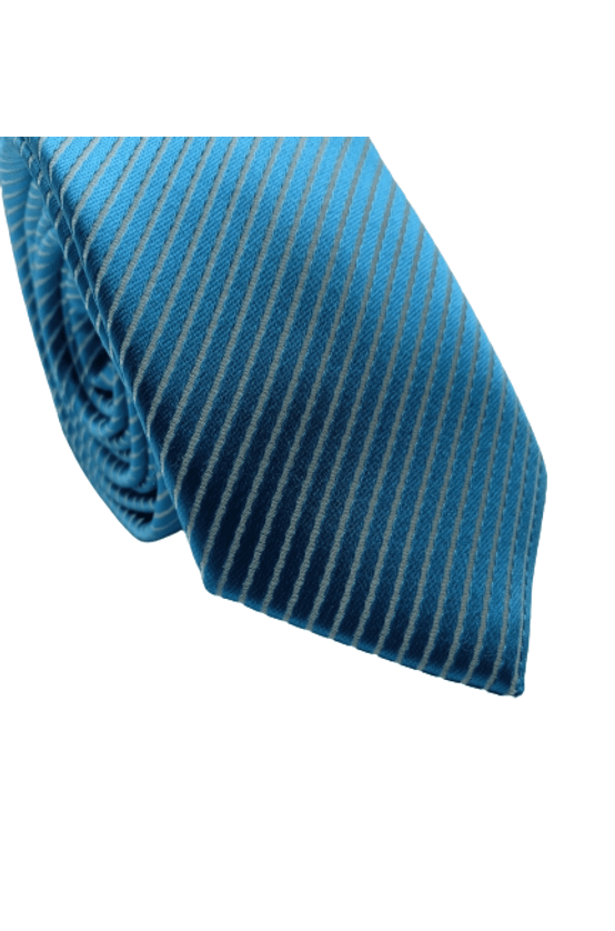 Gravata-Super-Slim-Com-Desenho-Listrado-Em-Poliester-Azul-Textura-Small