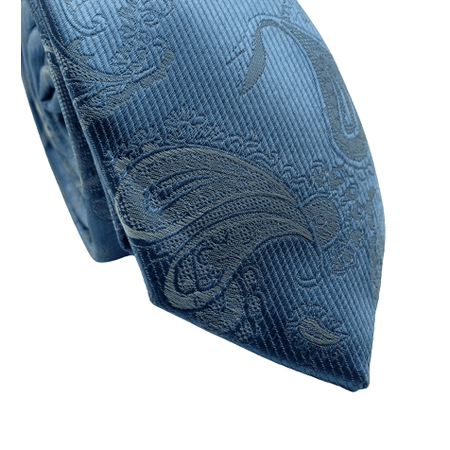 Gravata--Super-Slim-cashmere-azul-claro-com--desenhos-em-cinza