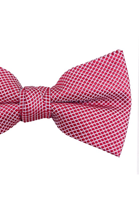 GRAVATA-BORBOLETA-VERMELHA-COM-QUADRICULADO-BRANCO