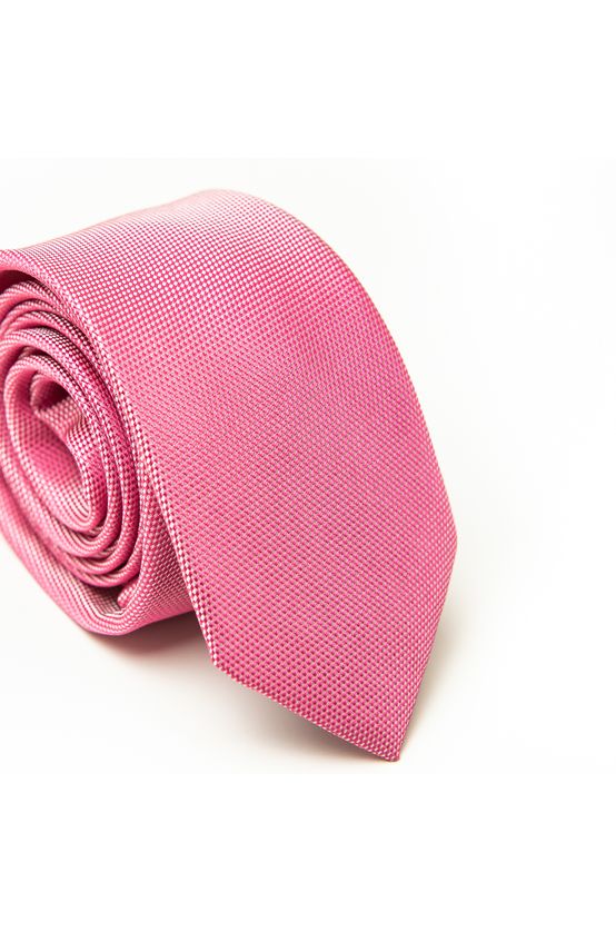 Gravata-slim-Rosa-com-detalhes-Branco