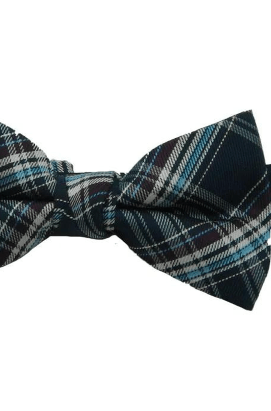 Gravata-Borboleta-Jacquard-Em-Poliester-Xadrez-Marinho