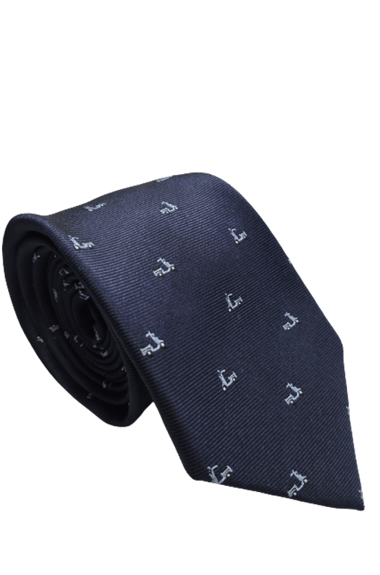 Gravata-Seda-Tradicional-Azul-Escuro-com-Desenhos-de-Moto