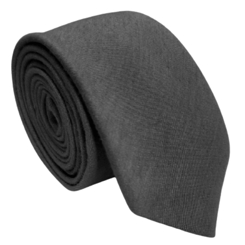 Gravata-Slim-Em-Poliester-Lisa-Cinza-